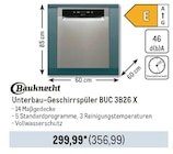 Aktuelles Unterbau-Geschirrspüler BUC 3B26 X Angebot bei Metro in Mainz ab 356,99 €