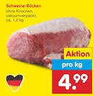 Schweine-Rücken bei Netto Marken-Discount im Lunzenau Prospekt für 4,99 €