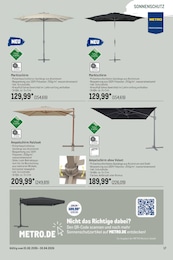 METRO Sonnenschutz im Prospekt 
