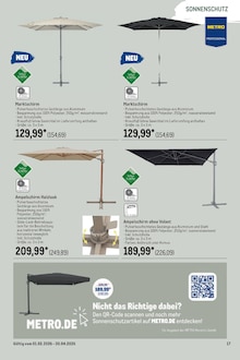 Sonnenschirm im METRO Prospekt "Wochenangebote SCO + Outdoor" mit 76 Seiten (Mülheim (Ruhr))