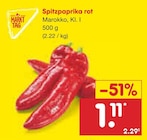 Netto Marken-Discount Dietenhofen - Spitzpaprika rot Angebot im Prospekt Spitzpaprika rot bei Netto Marken-Discount im Dietenhofen Prospekt für 1,11 €