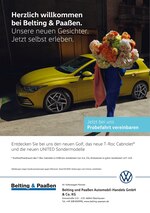 Volkswagen Prospekt "Herzlich willkommen bei Belting & Paaßen", 4 Seiten, für Dinslaken, 14.03.2020 - 11.04.2020 Volkswagen Prospekt "Herzlich willkommen bei Belting & Paaßen", 4 Seiten, für Dinslaken, 14.03.2020 - 11.04.2020