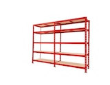 Étagère métal  10 tablettes L. 200 x H. 192 x P. 45 cm rouge en promo chez Brico Dépôt Lorient à 69,00 €
