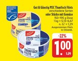 Aktuelles MSC Thunfisch Filets Angebot bei E center in Dresden ab 1,00 €