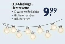 LED-Glaskugel-Lichterkette bei Rossmann in Erkelenz LED-Glaskugel-Lichterkette im Angebot bei Rossmann Erkelenz für 9,99 €
