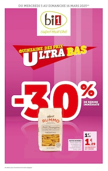 Prospectus Bi1 de la semaine "LA QUINZAINE DES PRIX ULTRA BAS" avec 1 pages, valide du 05/03/2025 au 16/03/2025 pour Replonges et alentours