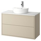 Waschbschr+Schubladen/Waschb/Mibatt beige/weiß marmoriert 102x49x79 cm von HAVBÄCK / TÖRNVIKEN im aktuellen IKEA Prospekt für 379,00 €