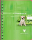 Cahier de textes spirale 17x22cm animaux - Clairefontain en promo chez Intermarché Hyper Cahier de textes spirale 17x22cm animaux - Clairefontain dans le catalogue Intermarché Hyper