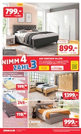 Schlafzimmer im Segmüller Prospekt in Nürnberg Aktueller Segmüller Prospekt mit Schlafzimmer, "Zum Glück gibt’s Segmüller - Nimm 4 zahl 3", Seite 6