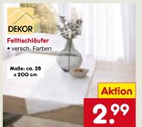 Felltischläufer von DEKOR für 2,99 € bei Netto Marken-Discount im Angebot Felltischläufer von DEKOR im aktuellen Netto Marken-Discount Prospekt