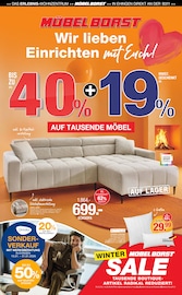 Aktueller Möbel Borst Prospekt mit Ecksofa, "WIR LIEBEN EINRICHTEN MIT EUCH!", Seite 1