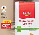 Weizenmehl Type 405 von Kathi für 0,99 € bei Netto Marken-Discount im Angebot Weizenmehl Type 405 von Kathi im aktuellen Netto Marken-Discount Prospekt
