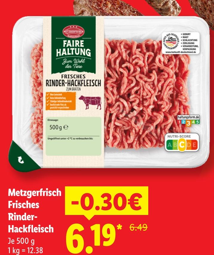 Frisches Rinder-Hackfleisch