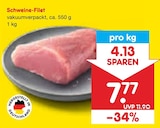 Aktuelles Schweine-Filet Angebot bei Netto Marken-Discount in Jena ab 7,77 €