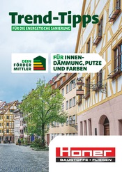 Aktueller Honer Baustoffe Baumarkt Prospekt in Spaichingen und Umgebung, "Trend-Tipps FÜR DIE ENERGETISCHE SANIERUNG" mit 19 Seiten, 01.11.2024 - 10.11.2024