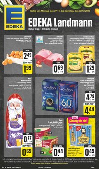 EDEKA Prospekt der Woche "Wir lieben Lebensmittel!" Seite 1, 27.11.2023 bis 02.12.2023 für Bernsbach Aktueller EDEKA Prospekt "Wir lieben Lebensmittel!" Seite 1 von 24 Seiten für Bernsbach