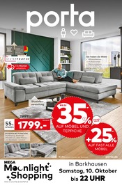 Couch im porta Möbel Prospekt in Minden Aktueller porta Möbel Prospekt mit Couch, "Bis zu 35% auf Möbel und Teppiche", Seite 1