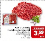 Hackfleisch gemischt Angebote von Gut & Günstig bei Marktkauf Schwabach für 3,59 €