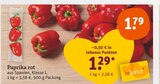 Paprika rot im Angebot bei tegut in Gotha Paprika rot Angebote bei tegut Gotha für 1,29 €