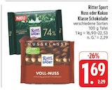 Aktuelles Nuss oder Kakao Klasse Schokolade Angebot bei E center in Erlangen ab 1,69 €