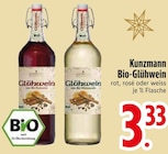 Bio Wein im EDEKA Prospekt Bio-Glühwein rot von Kunzmann im aktuellen EDEKA Prospekt für 3,33 €
