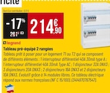Bricorama Jeuxey - Promo Tableau pré-équipé 2 rangées Promo Tableau pré-équipé 2 rangées à 214,90 € dans le catalogue Bricorama à Jeuxey