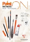 Promo Bloc Papier dessin Clairefontaine Multi-technique Paint'On A6 15 feuilles Blanc à 2,49 € dans le catalogue Fnac à Rosny-sous-Bois