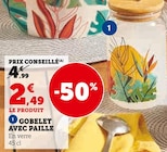 Gobelet avec paille - Super U Gobelet avec paille à 2,49 € dans le catalogue Super U
