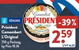 Camembert L'Original von Président im aktuellen ALDI SÜD Prospekt