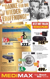MEDIMAX Elektromarkt Prospekt der aktuellen Woche mit 8 Seiten, gültig von 20.06.2025 bis 27.06.2025, in Flughafen Leipzig/Halle und Umgebung Aktueller MEDIMAX Elektromarkt Prospekt in Flughafen Leipzig/Halle und Umgebung, "DANKE FÜR DIE WIEDERERÖFFNUNG!" mit 8 Seiten, 20.06.2025 - 27.06.2025