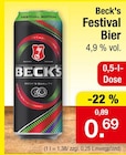 Festival Bier Angebote von Beck's bei Zimmermann Hofheim für 0,69 €