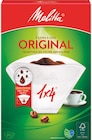 Filtre à café Original 1x4 blanc - MELITTA en promo à 1,07 € chez Supermarchés Match Filtre à café Original 1x4 blanc - MELITTA dans le catalogue Supermarchés Match