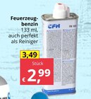 Feuerzeugbenzin im Angebot bei Bauzentrum Reinholdshain in Freital Feuerzeugbenzin Angebote von CFH bei Bauzentrum Reinholdshain Freital für 2,99 €