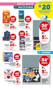 Promotion Tena dans le prospectus Super U, valable du 02/09/2025 au 14/09/2025 Promo Tena dans le catalogue Super U du moment à la page 11