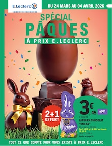Catalogue E.Leclerc à Mulhouse cette semaine, valable du 24/03/2026 au 04/04/2026 Prospectus E.Leclerc à Mulhouse, "SPÉCIAL PÂQUES À PRIX E.LECLERC", 88 pages de promos valables du 24/03/2026 au 04/04/2026