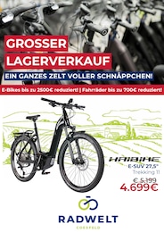 Radwelt Coesfeld Prospekt für Bottrop: "GROSSER LAGERVRKAUF. EIN GANZES ZELT VOLLER SCHNÄPPCHEN!", 1 Seite, 02.09.2024 - 15.09.2024