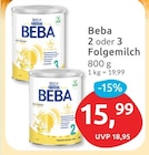 Beba 2 oder 3 Folgemilch von Nestlé im aktuellen budni Prospekt