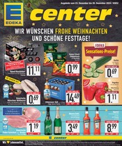 Aktueller E center Supermarkt Prospekt in Gablingen und Umgebung, "WIR WÜNSCHEN FROHE WEIHNACHTEN UND SCHÖNE FESTTAGE!" mit 28 Seiten, 23.12.2024 - 28.12.2024