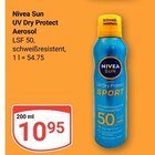 Sun UV Dry Protect Aerosol im Angebot bei GLOBUS in Saarlouis Sun UV Dry Protect Aerosol Angebote von Nivea bei GLOBUS Saarlouis für 10,95 €