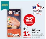 Filet de Bacon Fumé - U à 1,21 € dans le catalogue U Express