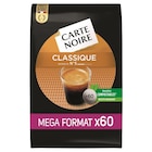Dosettes de café "Méga Format" - CARTE NOIRE - Carrefour à Nogent-sur-Marne Dosettes de café "Méga Format" - CARTE NOIRE en promo chez Carrefour Nogent-sur-Marne à 10,20 €