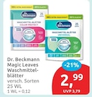 Magic Leaves Waschmittel-Blätter Color Protect von Dr. Beckmann für 2,99 € bei budni im Angebot Magic Leaves Waschmittel-Blätter Color Protect von Dr. Beckmann im aktuellen budni Prospekt