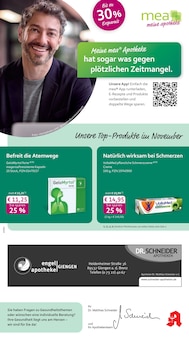 mea - meine apotheke Prospekt der Woche "Unsere November-Angebote" Seite 1, 01.11.2025 bis 30.11.2025 für Giengen Aktueller mea - meine apotheke Prospekt "Unsere November-Angebote" Seite 1 von 4 Seiten für Giengen