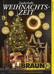 Weihnachtsdeko im BRAUN Möbel-Center Prospekt "Zauberhafte Weihnachtszeit" mit 20 Seiten (Freiburg (Breisgau))
