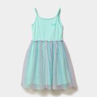 Robe bas tulle bretelles fines vert clair fille - La Halle Robe bas tulle bretelles fines vert clair fille à 19,99 € dans le catalogue La Halle