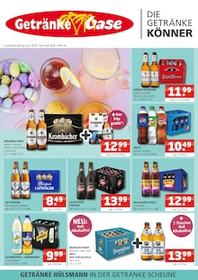 Krombacher im Getränke Oase Prospekt "Aktuelle Angebote" mit 2 Seiten (Marl)