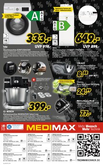 Waschmaschine im MEDIMAX Prospekt "DIE DEALS DES JAHRES. BLACK MAX. JETZT GEHT’S LOS!" mit 8 Seiten (Halberstadt)