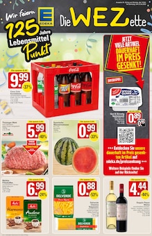 Coca Cola im aktuellen WEZ Prospekt (Bad Oeynhausen) Coca Cola im WEZ Prospekt "Die WEZette" mit 18 Seiten (Bad Oeynhausen)