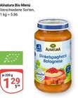 Aktuelles Bio Menü Dinkelspaghetti Bolognese Angebot bei GLOBUS in Halle (Saale) ab 1,29 €