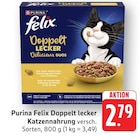 Doppelt lecker Katzennahrung Angebote von Purina Felix bei E center Göppingen für 2,79 €